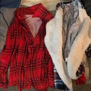 Two cute striped long sleeve light sweaters